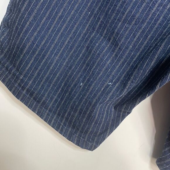 5 for $25🔥Mainstreet Blue Denim Vertical Striped Bermuda Shorts 14W - Picture 4 of 7
